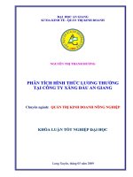 Phân tích hình thức lương thực thường tại công ty xăng dầu An Giang