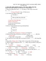 Bộ câu hỏi test sinh lí