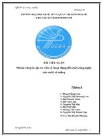 Nhóm chuyên gia tư vấn về hoạt động đổi mới công nghệ sản xuất xi măng