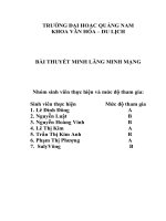 BÀI THUYẾT MINH LĂNG MINH MẠNG
