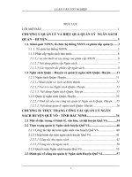 Hoàn thiện công tác quản lý Ngân sách huyện Quế Võ, tỉnh Bắc Ninh