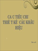 Các tiêu chí thiết kế câu khẩu hiệu