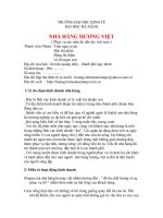 HOẠT ĐỘNG KINH DOANH CỦA NHÀ HÀNG HƯƠNG VIỆT