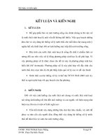 kết luận và kiến nghị hệ thống xử lý nước thải