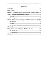 Thực trạng hoạt động của HD Bank- Chi nhánh Hà Nội