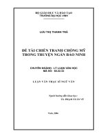 đề tài chiến tranh chống Mỹ trong  truyện ngắn Bảo Ninh