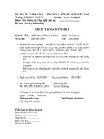 phụ lục khảo sát ảnh hưởng ô nhiễm môi trường