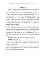 Một số giải pháp nâng cao hiệu quả kinh doanh của bộ phận tiệc tại khách sạn Hà Nội Daewoo