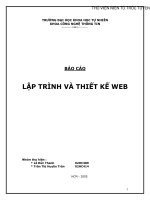 báo cáo lập trình và thiết kế web