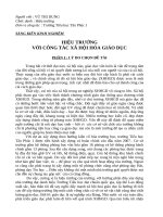 HIỆU TRƯỞNG  VỚI CÔNG TÁC XÃ HỘI HÓA GIÁO DỤC