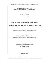 HOẠCH ĐỊNH CHIẾN LƯỢC PHÁT TRIỂN  TRƯỜNG ĐẠI HỌC SAO ĐỎ GIAI ĐOẠN 2010 - 2020