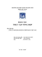 Tổ chức công tác kế toán tại công ty kinh doanh hàng thời trang  việt nam