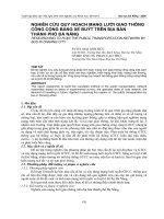 NGHIÊN CỨU QUY HOẠCH MẠNG LƯỚI GIAO THÔNG CÔNG CỘNG BẰNG XE BUÝT TRÊN ĐỊA BÀN  THÀNH PHỐ ĐÀ NẴNG