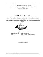 ẢNH HƯỞNG CỦA MÔI TRƯỜNG ĐẾN SỨC KHOẺ CỦA NGƯỜI DÂN TÂN