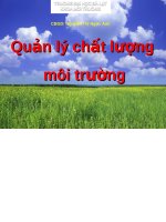 quản lý chất lượng môi trường