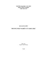 Bài giảng môn phương pháp nghiên cứu khoa học