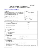 Nghiên cứu ứng dụng màng lọc nano trong công nghệ xử lý nước biển áp lực thấp thành nước sinh hoạt cho các vùng ven biển và hải đảo Việt Nam.