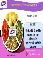 Thiết kế thông điệp quảng cáo cho sản phẩm trái cây sấy khô của Vinamit