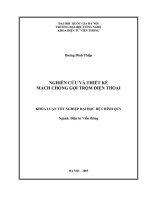 NGHIÊN CỨU VÀ THIẾT KẾ MẠCH CHỐNG GỌI TRỘM ĐIỆN THOẠI