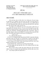 Phát huy tính hiệu quả của tiết sinh hoạt