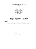 TIN HỌC HÓA VIỆC QUẢN LÝ QUÁ TRÌNH LÊN LƯƠNG