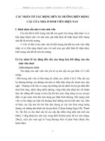 CÁC NHÂN TỐ TÁC ĐỘNG ĐẾN XU HƯỚNG BIẾN ĐỘNG CẦU CỦA NHÀ Ở SINH VIÊN HIỆN NAY