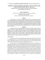 nghiên cứu sử dụng hợp lý dải phân cách của đường phố ở một số đô thị miền Trung Việt Nam