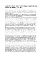 MỘT SỐ VẤN ĐỀ THỰC TIỄN VỀ QUAN HỆ THỪA KẾ TRONG TƯ PHÁP QUỐC TẾ