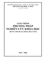 433 Phương pháp nghiên cứu khoa học  dùng cho Bác sĩ đa khoa hệ 6 năm