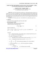 sơ đồ 2D tích thành phần nguồn nước vùng ven biển