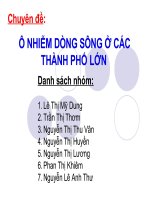 ô nhiễm dòng sông ở các thành phố lớn