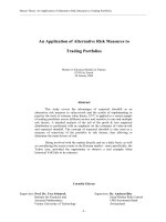 An application of alternative risk measures to trading porfolios