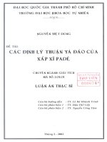 các định lý thuận và đảo của xấp xỉ Padé 0_2