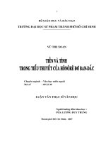 Tiền và tình trong tiểu thuyết của Honore de balzac
