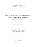 Kế hoạch thành lập cửa hàng kinh doanh bán lẻ trang sức 