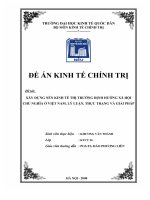 XÂY DỰNG NỀN KINH TẾ THỊ TRƯỜNG ĐỊNH HƯỚNG XÃ HỘI CHỦ NGHĨA Ở VIỆT NAM. LÝ LUẬN, THỰC TRẠNG VÀ GIẢI PHÁP