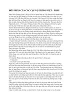 HÔN NHÂN CỦA CÁC CẶP VỢ CHỒNG VIỆT - PHÁP