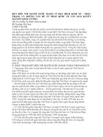 KẾT HÔN VỚI NGƯỜI NƯỚC NGOÀI VÌ MỤC ĐÍCH KINH TẾ - THỰC TRẠNG VÀ NHỮNG VẤN ĐỀ TƯ PHÁP QUỐC TẾ CẦN GIẢI QUYẾT NGUYỄN QUỐC CƯỜNG