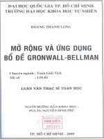 Mở rộng và ứng dụng bổ đề Gronwall -BellMan 1
