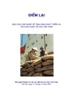 Báo cáo cập nhật về tình hình phát triển và cải cách kinh tế của Việt Nam