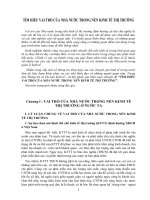 TÌM HIỂU VAI TRÒ CỦA NHÀ NƯỚC TRONG NỀN KINH TẾ THỊ TRƯỜNG