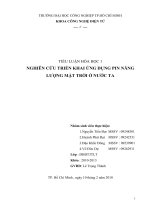 Nghiên cứu triển khai ứng dụng pin năng lượng mặt trời ở nước ta