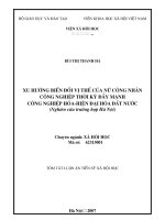 Xu hướng biến đổi vị thế của nữ công nhân