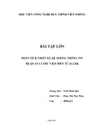 PHÂN TÍCH THIẾT KẾ HỆ THỐNG THÔNG TIN HỆ QUẢN LÍ THƯ VIỆN ĐIÊN TỬ (E-LIB)