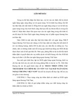 HOÀN THIỆN CÔNG TÁC THẨM ĐỊNH TÀI CHÍNH DỰ ÁN VỐN VAY TẠI SGD NGÂN HÀNG NGOẠI THƯƠNG VIỆT NAM