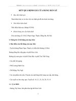 KẾT QUẢ ĐỊNH GIÁ CỬA HÀNG BÁN LẺ