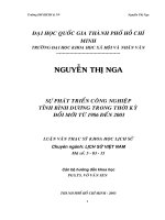 Sự phát triển công nghiệp tỉnh Bình Dương trong thời kì đổi mới từ 1986-2003