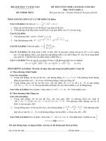 ĐỀ THI TUYỂN SINH CAO ĐẲNG NĂM 2011