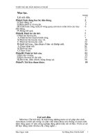 THIẾT KẾ HỆ DẪN ĐỘNG CƠ KHÍ 