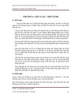 kết luận và kiến nghi - công ty cổ phần thủy sản bến Tre